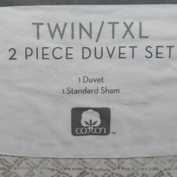 Twin Duvet Garment Washed Standard Sham Taupe Casual Cover 2 Piece Open Package - Picture 12 of 12